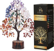 Seven Chakra Tree of Life Crystal Tree Artificial Bonsai Tree Spiritual Decor Cr - £43.66 GBP