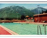 Jasper Swimming Pool Whistler British Columbia Canada UNP Chrome Postcar... - $4.90