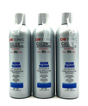 CHI Ionic Color Illuminate Shampoo 90% Natural Silver Blonde Shampoo 12 oz-3 Pac - $39.55