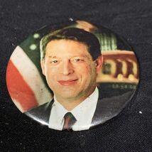 Al Gore Portrait Presidential Election Campaign Button Pin KG Political ... - $7.91