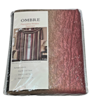 Achim Ombre Decorative Window Treatment 50" x 144" Scarf Burgundy Multic... - $21.78