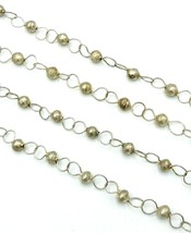 Set of Two Vintage Aluminum Ball Link Chain Layering Necklaces 60&quot; - £14.02 GBP