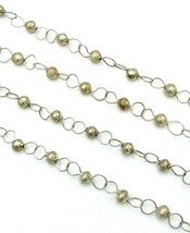 Set of Two Vintage Aluminum Ball Link Chain Layering Necklaces 60&quot; - £13.29 GBP