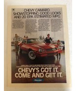 1980 Chevy Camaro Car  Vintage Print Ad pa8 - $9.89