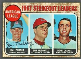 1968 Topps #12 Strikeout Leaders Jim Lonborg Autograph Red Sox Indians Twins - $8.99