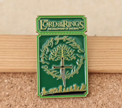 LORD of THE RINGS Enamel Pin ♡ Emerald Green Ticket ✩ Fantasy Elf Hobbit... - $9.90
