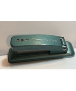Vintage Metal Stapler Swingline CUB Blue Green Office Desktop Small MCM ... - $10.81