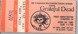 Grateful Dead Mail Order Concert Ticket Stub April 28 1985 Stanford California - £27.17 GBP