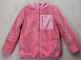 Tommy Bahama Jacket Girls Size 16 Pink Faux Fur Polyester Long Sleeve Fu... - $27.71