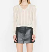Frame - Pointelle Cashmere Ruched Sweater - £154.12 GBP+