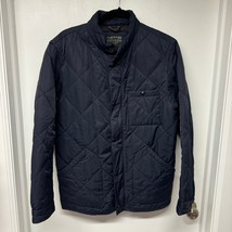 J.Crew Mens Navy Blue Sussex Quilted Flight Jacket Size Small Primaloft Coat - £46.78 GBP