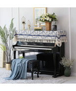 78&quot;x35&quot; Piano Cover Cloth Vintage Fabric Dust-proof for Upright Piano To... - £45.10 GBP