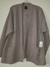 Gap cashmere open front cardigan, brown, size M/L, NWT - £103.91 GBP