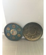 Vintage 2 Large Handmade metal wall plates from Israel - $63.48 CAD