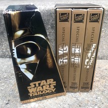 STAR WARS TRILOGY SPECIAL EDITION VHS SET IN SLIPCASE, GOLD BOXES, THX M... - £16.35 GBP