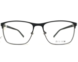 Helium Eyeglasses Frames HE4402 BLK Black Gray Square Full Rim 55-17-140 - $65.29