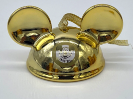 Disney Parks Mickey Mouse Club Gold LE Ear Hat Ornament 2018 Porcelain NWT 1955 - £37.30 GBP