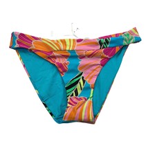 Trina Turk Poppy Banded Hipster Bikini Bottom Floral Blue Colorful 4 - $33.75