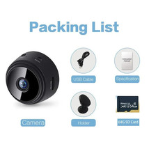 1pc A9 Mini Camera, HD 720P 2.4G Wifi IP Camera, Night Vision, Smart Home - £11.92 GBP