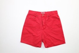 Vtg 90s Guess Jeans Womens 3 Distressed Spell Out Button Fly Jean Shorts Red USA - £38.79 GBP