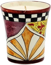 Cup Candle Contempo Gaudi Deruta Majolica Soy Wax Hand-Painted Painted - £87.12 GBP