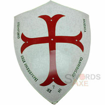 Roman Knights Templar Crusader Medieval Heater Latin Warrior Shield  - £57.55 GBP