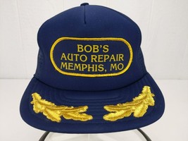 vtg Bob&#39;s Auto Repair Memphis MO Mesh Snapback Trucker Hat Scrambled Eggs - £11.38 GBP