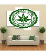 Multi Panel Print Cannabis Relief Canvas 5 Piece Wall Art Weed Marijuana... - £21.80 GBP+