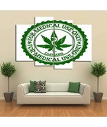 Multi Panel Print Cannabis Relief Canvas 5 Piece Wall Art Weed Marijuana... - €23,66 EUR+