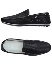 Fabi Men&#39;s Black Loafer Italy Driving Dots Shoes Moccasins Size US 12 EU 45 - $251.22