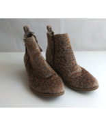 Very G Women&#39;s Brown Faux Fur Leopard Print Size Zip Ankle Boots Size 9 - £19.17 GBP