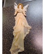 1983 Louis Nichole Angel Christmas Tree Topper Ornament Lace Dress 16&quot; - $54.29 CAD