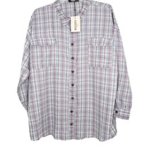 MissGuided Womens Shirt Size 18 Long Sleeve Button Up Collared Plaid Ove... - $15.97