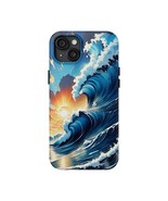 Sun and Ocean Waves Tough Phone Case, Waterproof Case, Nature Lover Gift - £14.43 GBP