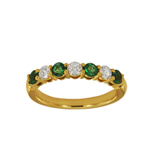 Tiffany &amp; Co 18K Yellow Gold Emerald Round Diamond Wedding Band Ring  - $1,950.00