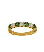 Tiffany &amp; Co 18K Yellow Gold Emerald Round Diamond Wedding Band Ring  - £1,562.52 GBP