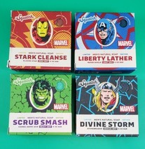 4 Pack Dr Squatch Marvel Men&#39;s Natural Bar Soap Limited Edition Marvel Hulk Thor - £15.81 GBP