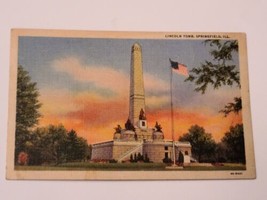 Springfield IL - Illinois, Abraham Lincoln Tomb, Vintage, Linen, Postcard - £5.44 GBP