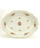 15&quot; Meat Serving Platter, Johann Haviland Pattern JOH172, Pink Roses, Go... - $40.14 CAD