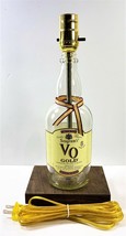 NEW! VO Gold Canadian Whiskey Bar Bottle TABLE LAMP Lounge Light with Wood Base - £41.60 GBP