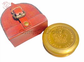 Poem Pocket Compass with Coronation of Queen Elizabeth II Engraved II (Antique B - £36.15 GBP