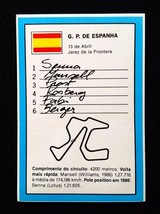 AYRTON SENNA  BRAZIL ✱ Rare Formula 1 Sticker Pocket Calendar Card Portugal 1986 - £31.06 GBP