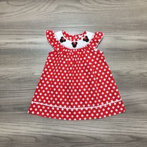 NEW Boutique Minnie Mouse Girls Embroidered Smocked Red Dress - $5.19+