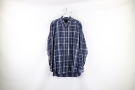 Canali Sportswear Mens Medium Faded Collared Long Sleeve Button Shirt Plaid - £31.01 GBP