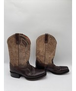 Moonshine Spirit KELSEY Brown Leather Square Toe Pull On Western Boots M... - £62.84 GBP