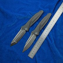 Delta Folding Knife D2 Blade Titanium Alloy Handle Outdoor Camping Survival Kitc - £77.84 GBP