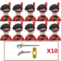10PCS Military Figures Napoleonic Series Building Blocks Weapons BricksN013 - £25.91 GBP