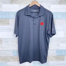 Clemson University Tigers Columbia Golf Tech Polo Shirt Gray Football Me... - £27.75 GBP