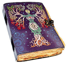 Goddess Aged Looking Paper Leather W/ Latch - $66.32