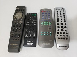 DVD,VCR Combo Remote Lot Of 4 Sony Panasonic Sharp Polaroid Not Tested - £13.01 GBP